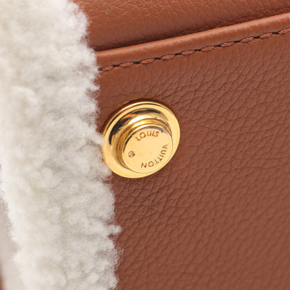 オンマイサイドPM モノグラム ハンドバッグ レザー シアリング ブラウン ホワイト 2WAY ルイヴィトン バッグ LOUIS VUITTON