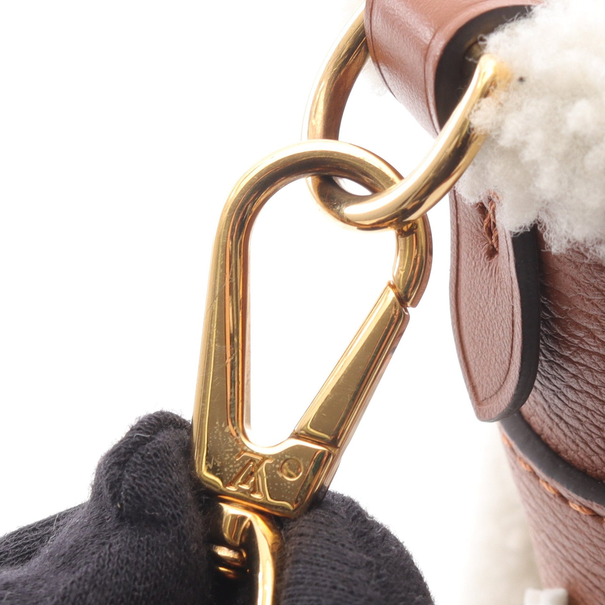 オンマイサイドPM モノグラム ハンドバッグ レザー シアリング ブラウン ホワイト 2WAY ルイヴィトン バッグ LOUIS VUITTON