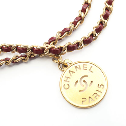 CHANEL 22 ミニ チェーンショルダーバッグ レザー ボルドー ゴールド金具 シャネル バッグ CHANEL