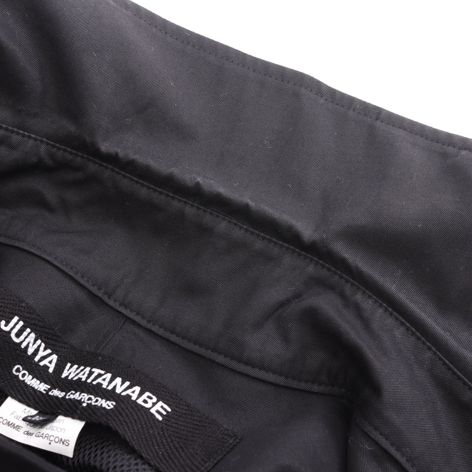 ステンカラーコート コットン ブラック ダブルブレスト ジュンヤワタナベコムデギャルソン アウター JUNYA WATANABE COMME des GARCONS