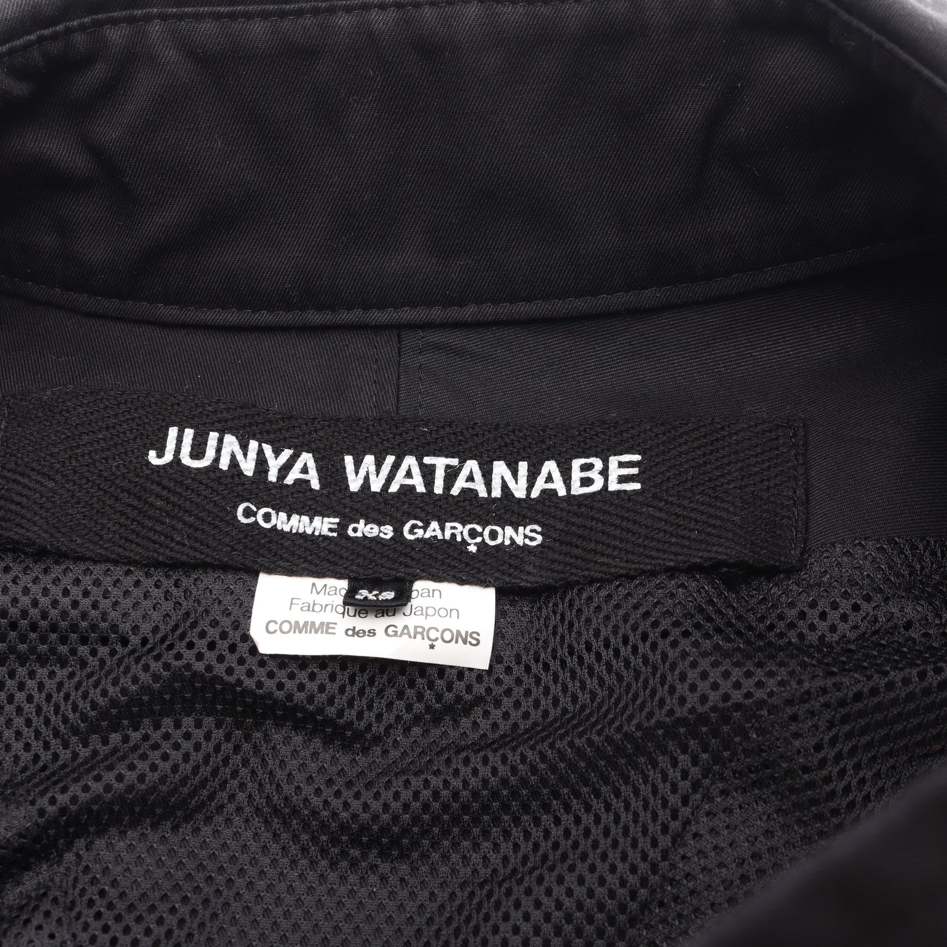ステンカラーコート コットン ブラック ダブルブレスト ジュンヤワタナベコムデギャルソン アウター JUNYA WATANABE COMME des GARCONS