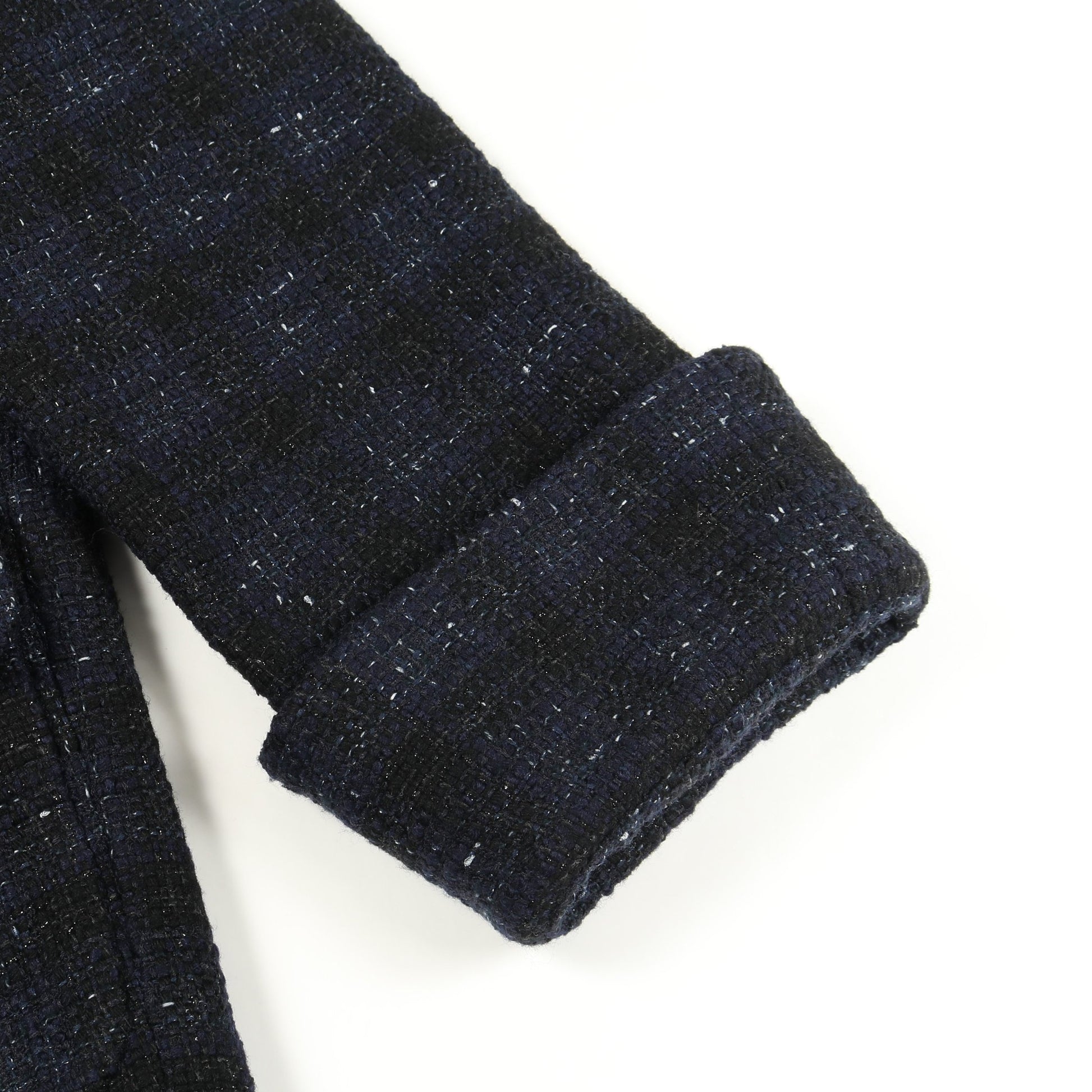 ビジューライオンボタン イリディッセント ウール ツイード ダブル  