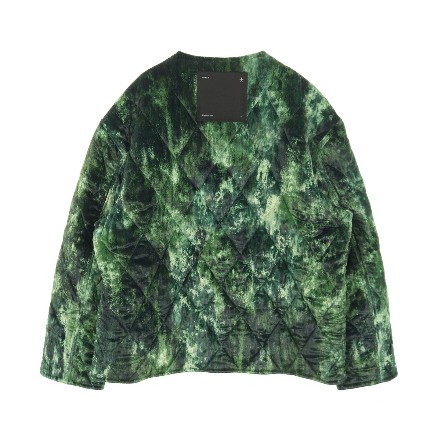 Combat Liner Velvet Jacket ベロア キルティングジャケット レーヨン シルク グリーン 中綿 オーエーエムシー アウター OAMC