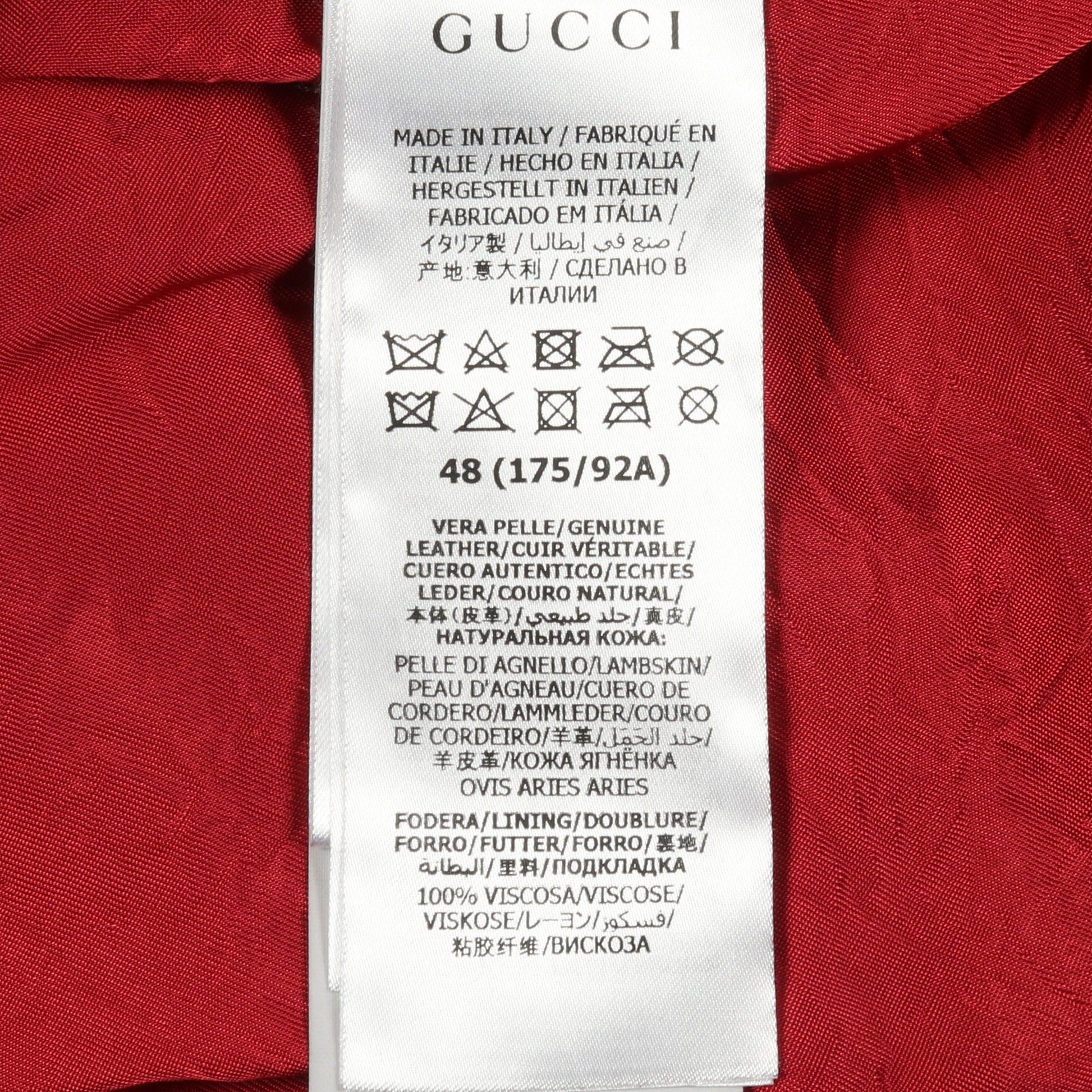 レザージャケット レザー ブラック グッチ アウター GUCCI