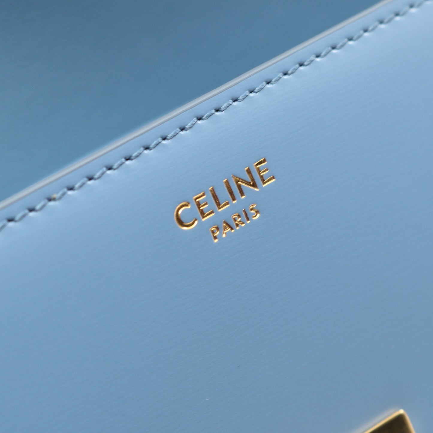 トリオンフ ショルダーバッグ レザー ブルー セリーヌ バッグ CELINE
