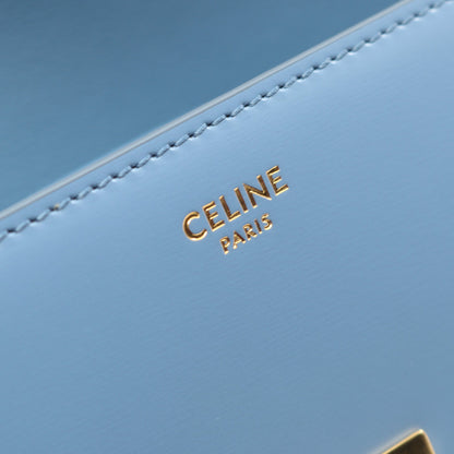 トリオンフ ショルダーバッグ レザー ブルー セリーヌ バッグ CELINE