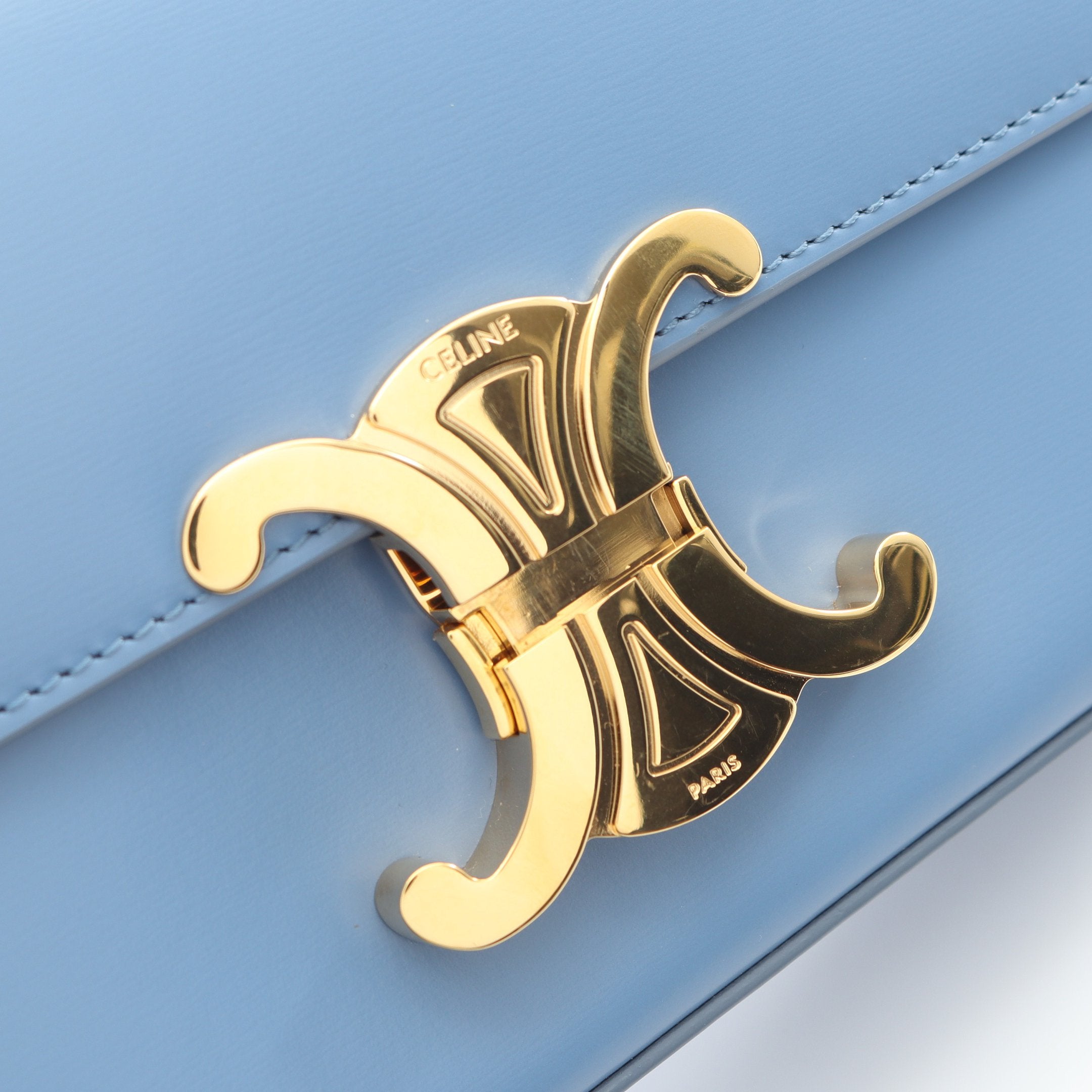 トリオンフ ショルダーバッグ レザー ブルー セリーヌ – RECLO