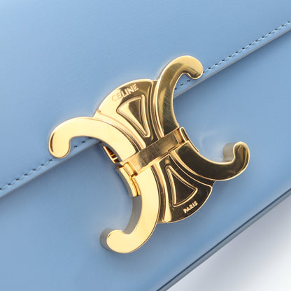 トリオンフ ショルダーバッグ レザー ブルー セリーヌ バッグ CELINE