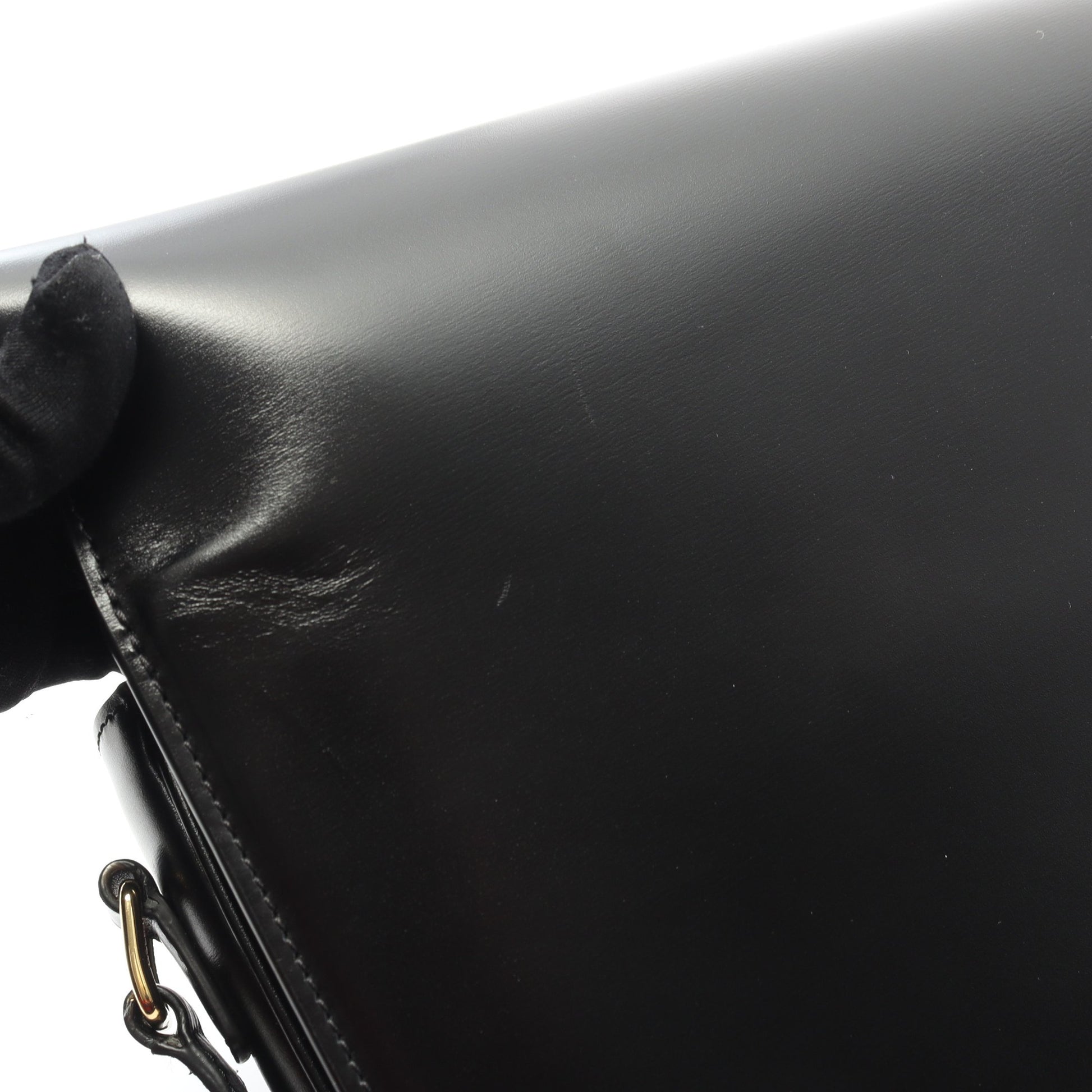 クラシック トリオンフ ミディアム ショルダーバッグ レザー ブラック セリーヌ バッグ CELINE