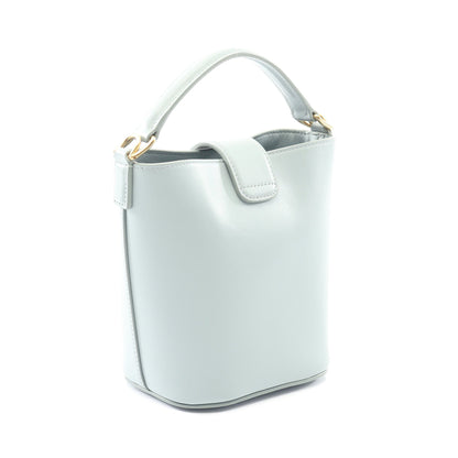 トリオンフ ミニ バケット ルイーズ ハンドバッグ レザー ブルーグレー 2WAY セリーヌ バッグ CELINE