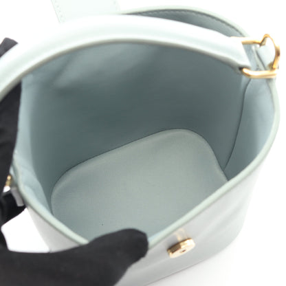 トリオンフ ミニ バケット ルイーズ ハンドバッグ レザー ブルーグレー 2WAY セリーヌ バッグ CELINE