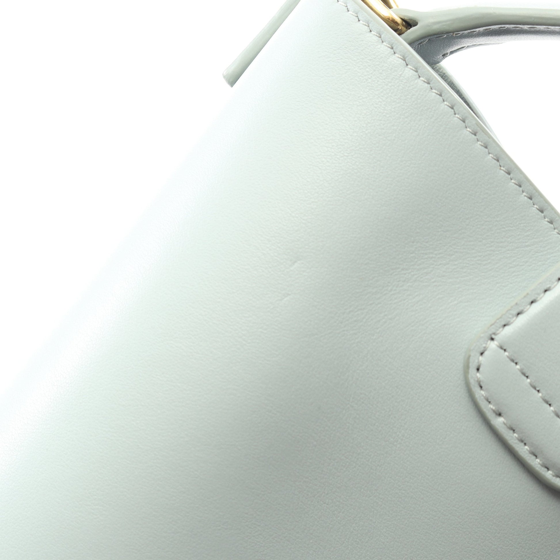 トリオンフ ミニ バケット ルイーズ ハンドバッグ レザー ブルーグレー 2WAY セリーヌ バッグ CELINE