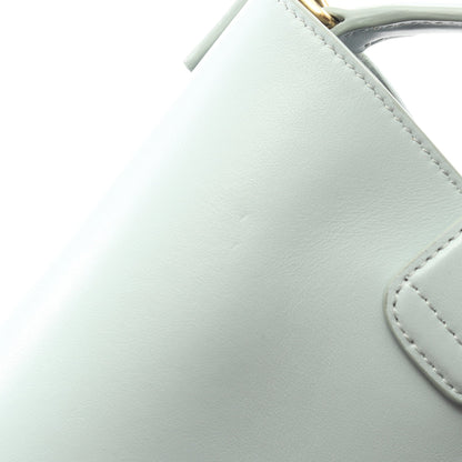 トリオンフ ミニ バケット ルイーズ ハンドバッグ レザー ブルーグレー 2WAY セリーヌ バッグ CELINE