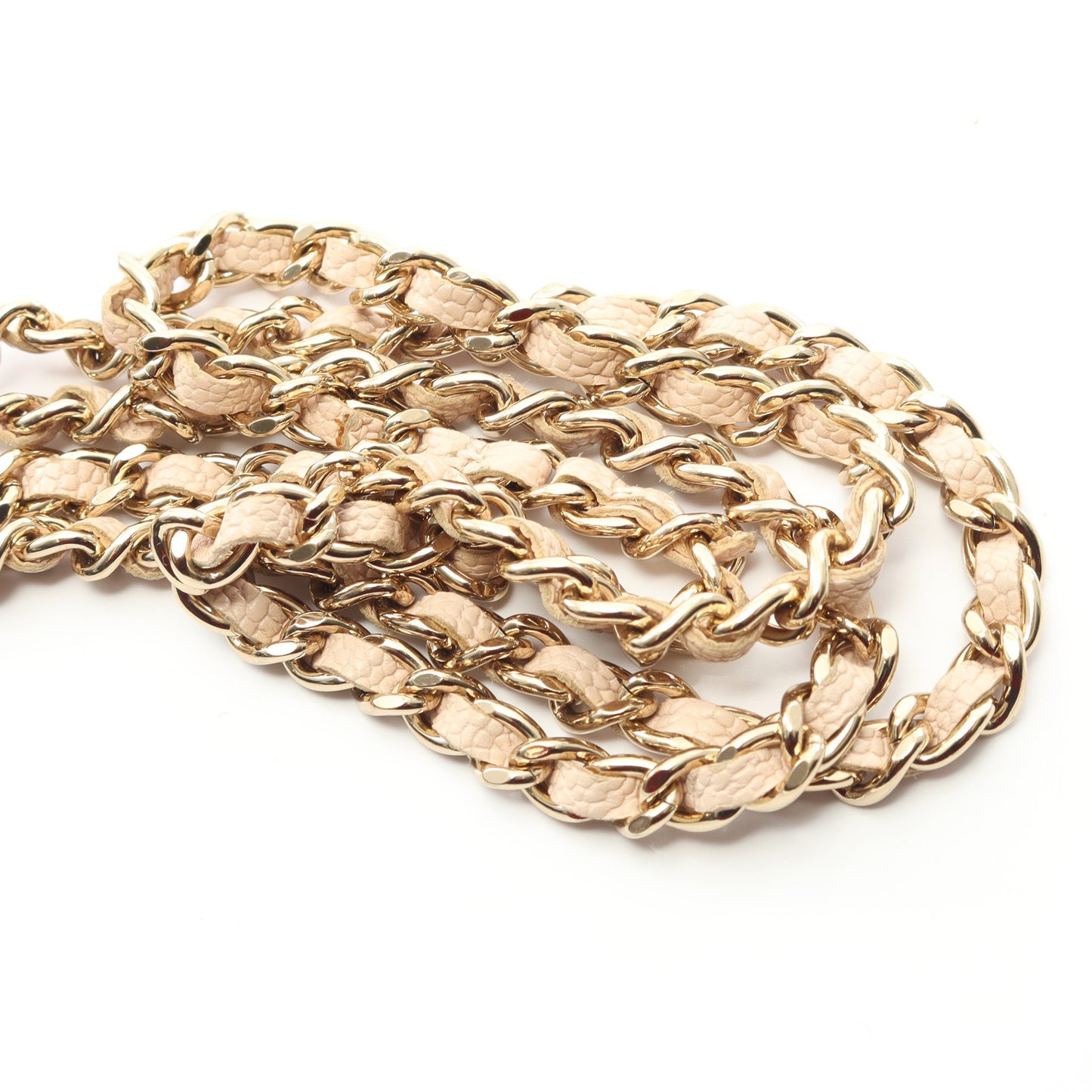 ボーイシャネル マトラッセ チェーンウォレット キャビアスキン ベージュ ゴールド金具 シャネル バッグ CHANEL