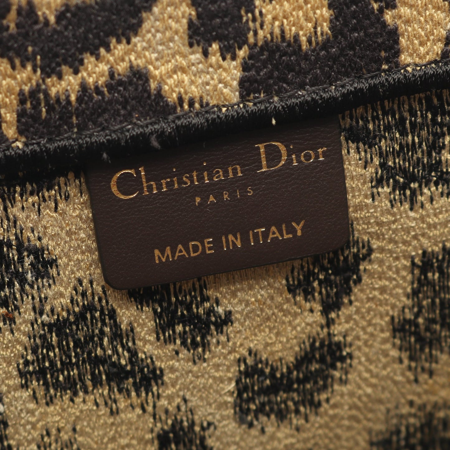 BOOK TOTE ブックトート ラージ ハンドバッグ トートバッグ レオパード キャンバス ベージュ ブラック マルチカラー クリスチャンディオール バッグ Christian Dior