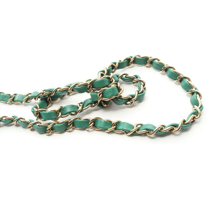 ミニマトラッセ チェーンショルダーバッグ ラムスキン グリーン ゴールド金具 シャネル バッグ CHANEL