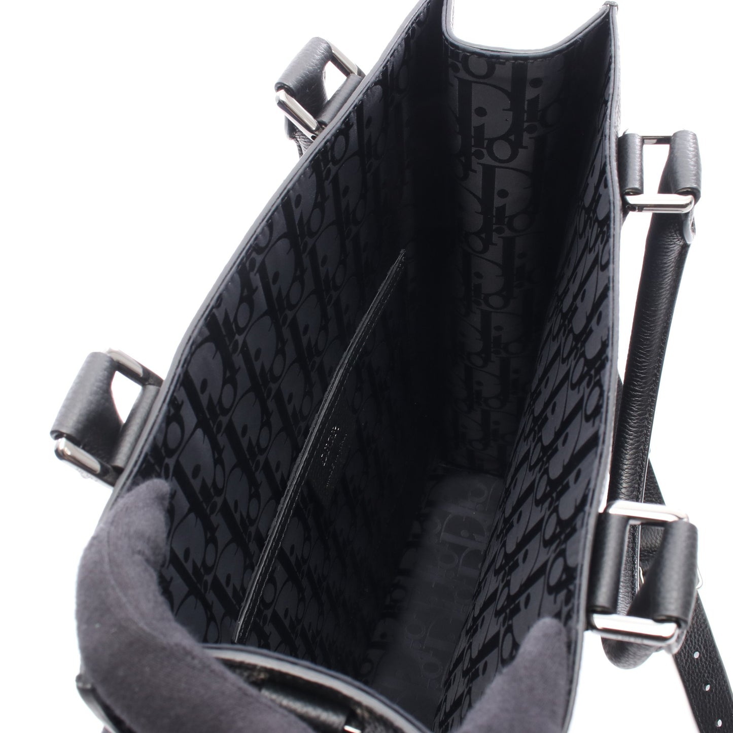 サファリ ノースサウス ハンドバッグ トートバッグ レザー ブラック 2WAY ディオール バッグ DIOR