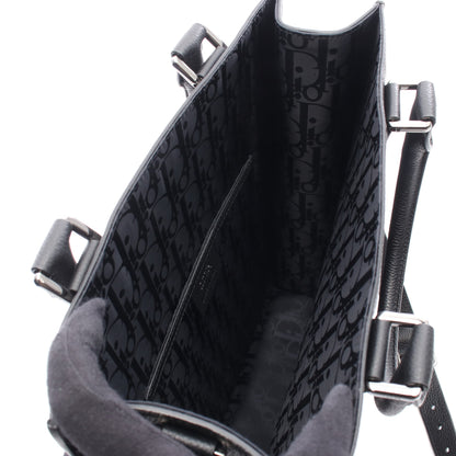 サファリ ノースサウス ハンドバッグ トートバッグ レザー ブラック 2WAY ディオール バッグ DIOR