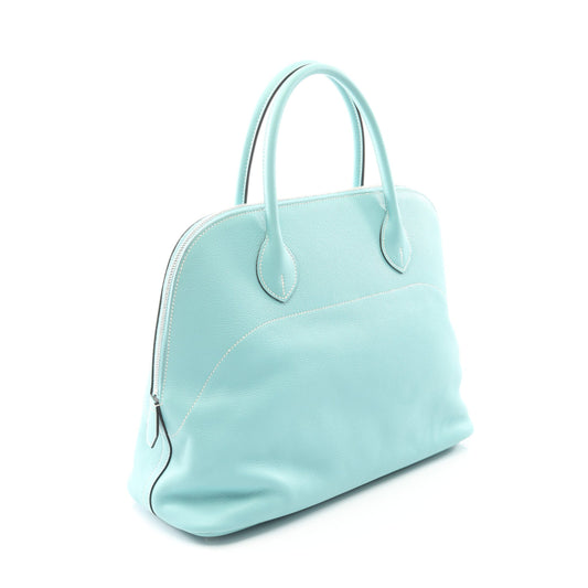 ボリード リラックス35 ブルーアトール ハンドバッグ ヴォーエプソン ターコイズブルー シルバー金具 T刻印 エルメス バッグ HERMES