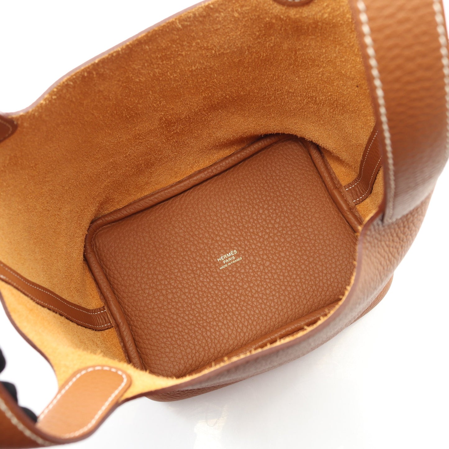 ピコタンロックPM ゴールド ハンドバッグ トリヨンクレマンス ブラウン ゴールド金具 K刻印 エルメス バッグ HERMES