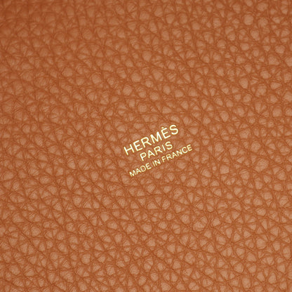 ピコタンロックPM ゴールド ハンドバッグ トリヨンクレマンス ブラウン ゴールド金具 K刻印 エルメス バッグ HERMES
