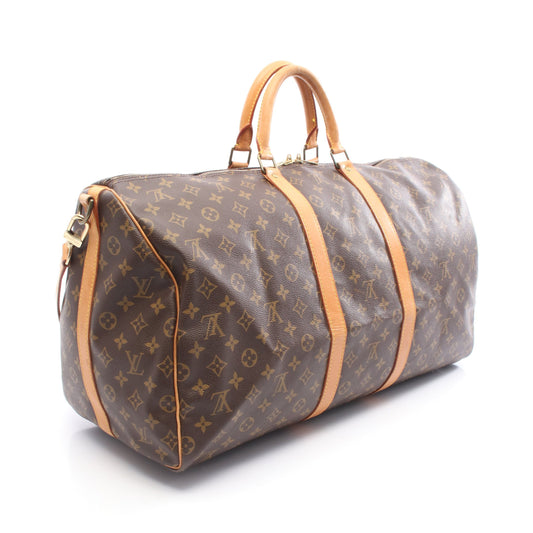 キーポル バンドリエール55 モノグラム ボストンバッグ PVC レザー ブラウン 2WAY ルイヴィトン バッグ LOUIS VUITTON