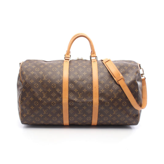 キーポル バンドリエール55 モノグラム ボストンバッグ PVC レザー ブラウン 2WAY ルイヴィトン バッグ LOUIS VUITTON