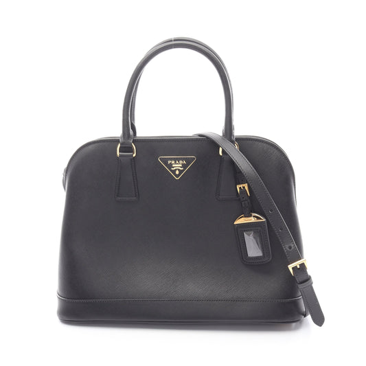 SAFFIANO LUX ハンドバッグ サフィアーノレザー ブラック 2WAY プラダ バッグ PRADA