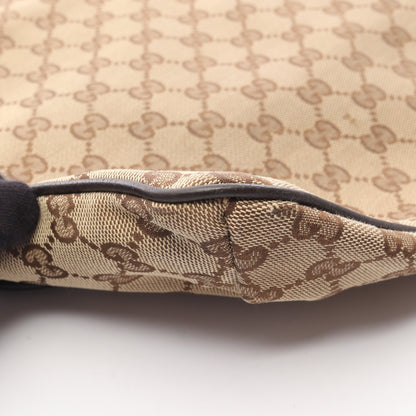 GGキャンバス シェリーライン ショルダーバッグ キャンバス レザー ベージュ ブラウン マルチカラー グッチ バッグ GUCCI