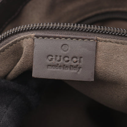 GGスプリーム ショルダーバッグ PVC レザー グレーベージュ ダークブラウン グッチ バッグ GUCCI