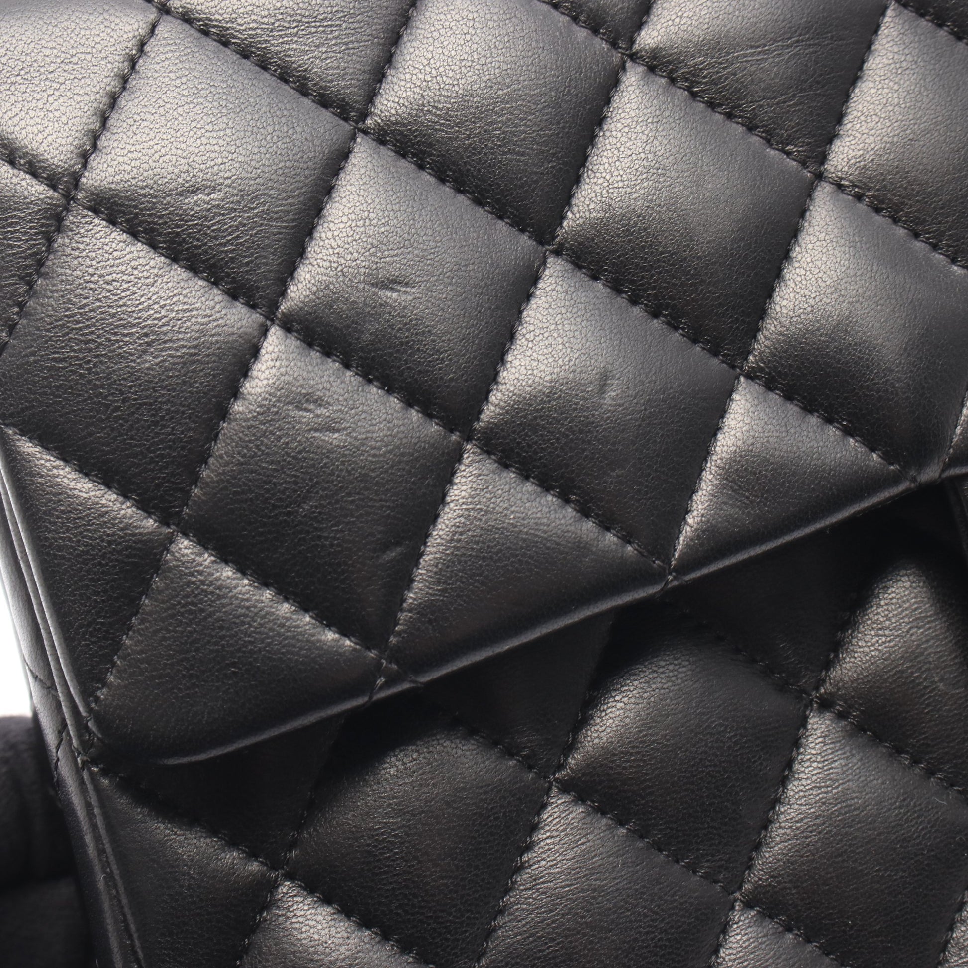 マトラッセ Wフラップ Wチェーンショルダーバッグ ラムスキン ブラック ゴールド金具 シャネル バッグ CHANEL