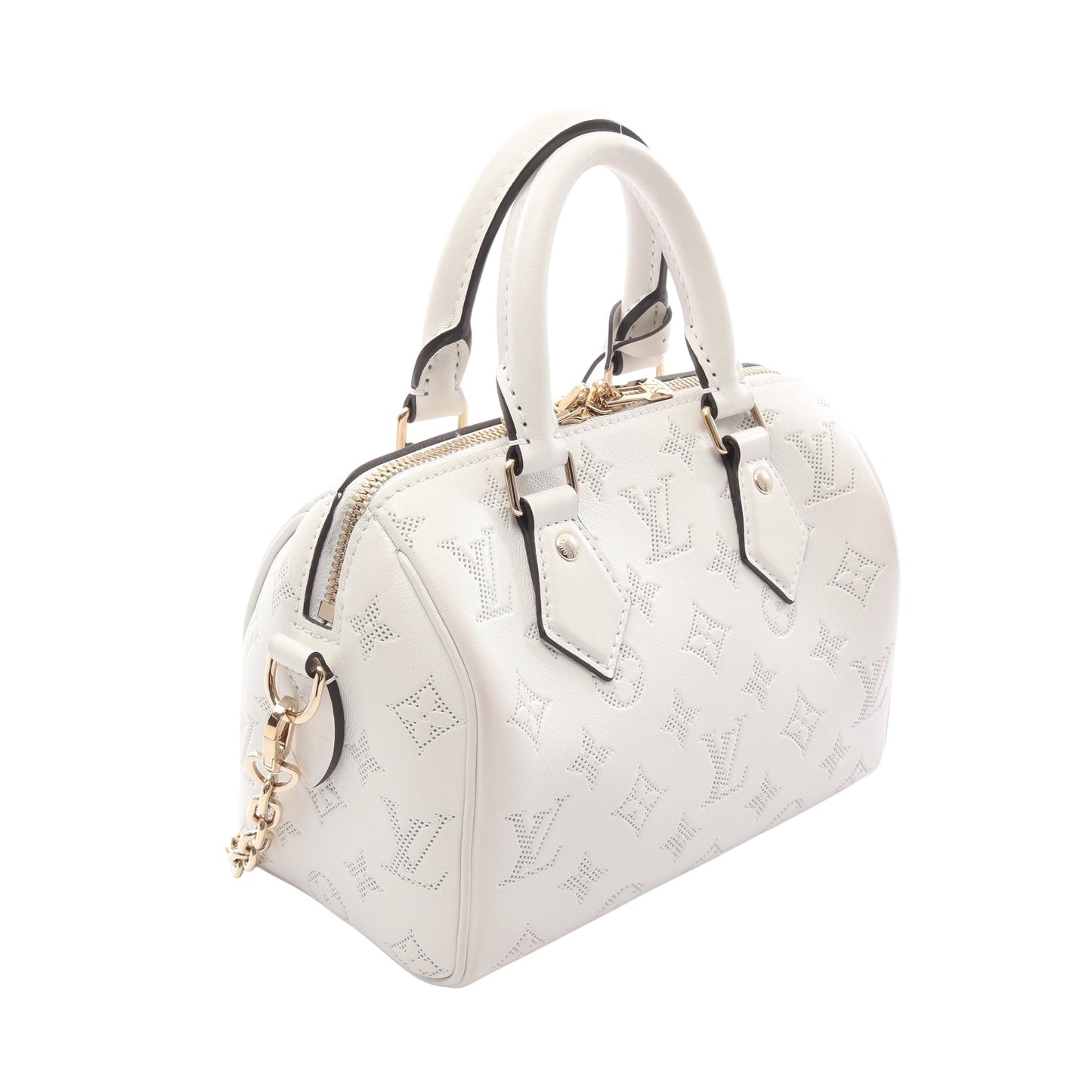 スピーディ バンドリエール20 モノグラム ハンドバッグ レザー オフホワイト 2WAY ルイヴィトン バッグ LOUIS VUITTON