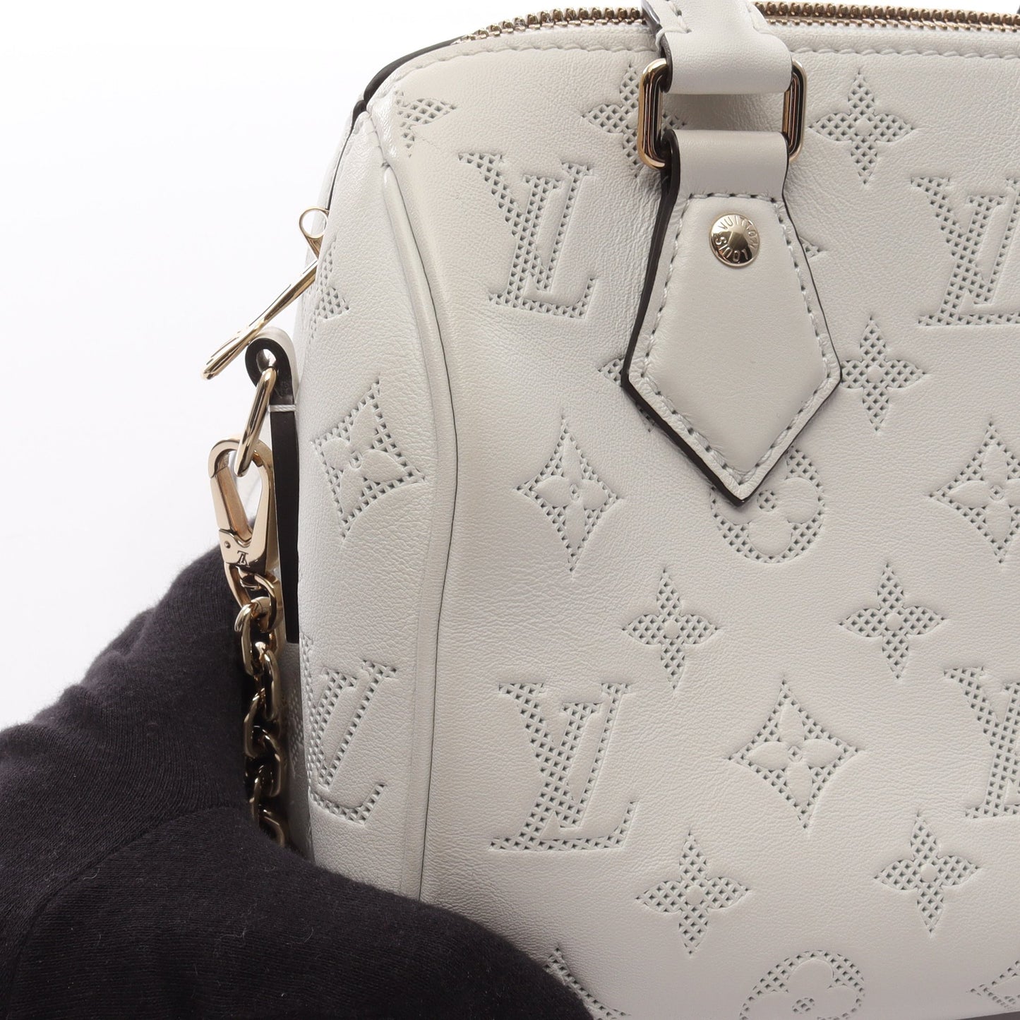 スピーディ バンドリエール20 モノグラム ハンドバッグ レザー オフホワイト 2WAY ルイヴィトン バッグ LOUIS VUITTON