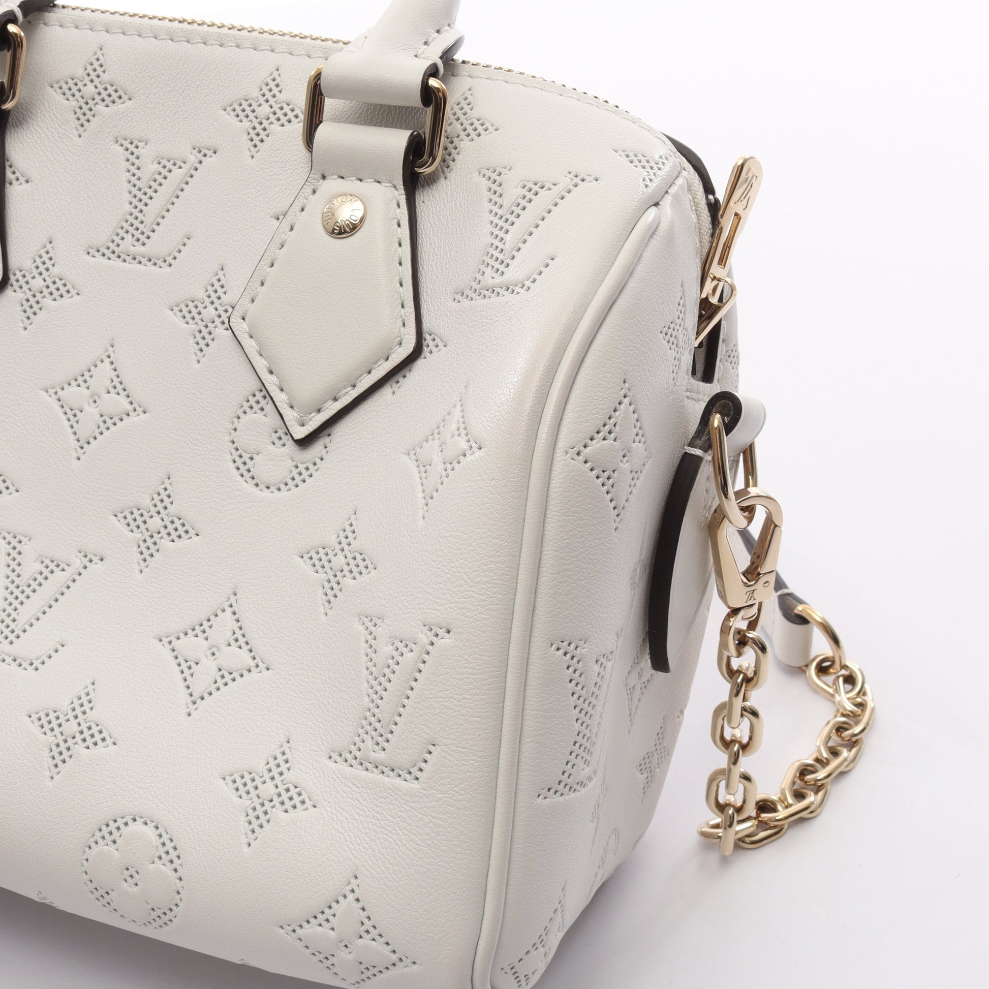 スピーディ バンドリエール20 モノグラム ハンドバッグ レザー オフホワイト 2WAY ルイヴィトン バッグ LOUIS VUITTON