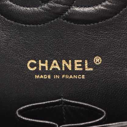マトラッセ Wフラップ Wチェーンショルダーバッグ キャビアスキン ブラック ゴールド金具 シャネル バッグ CHANEL