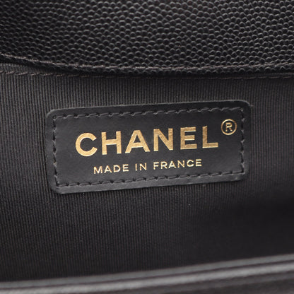 ボーイシャネル チェーンショルダーバッグ キャビアスキン ブラック ゴールド金具 シャネル バッグ CHANEL