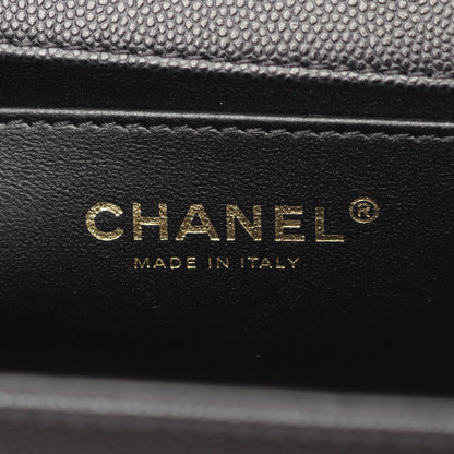 ボーイシャネル チェーンショルダーバッグ キャビアスキン ブラック ゴールド金具 シャネル バッグ CHANEL