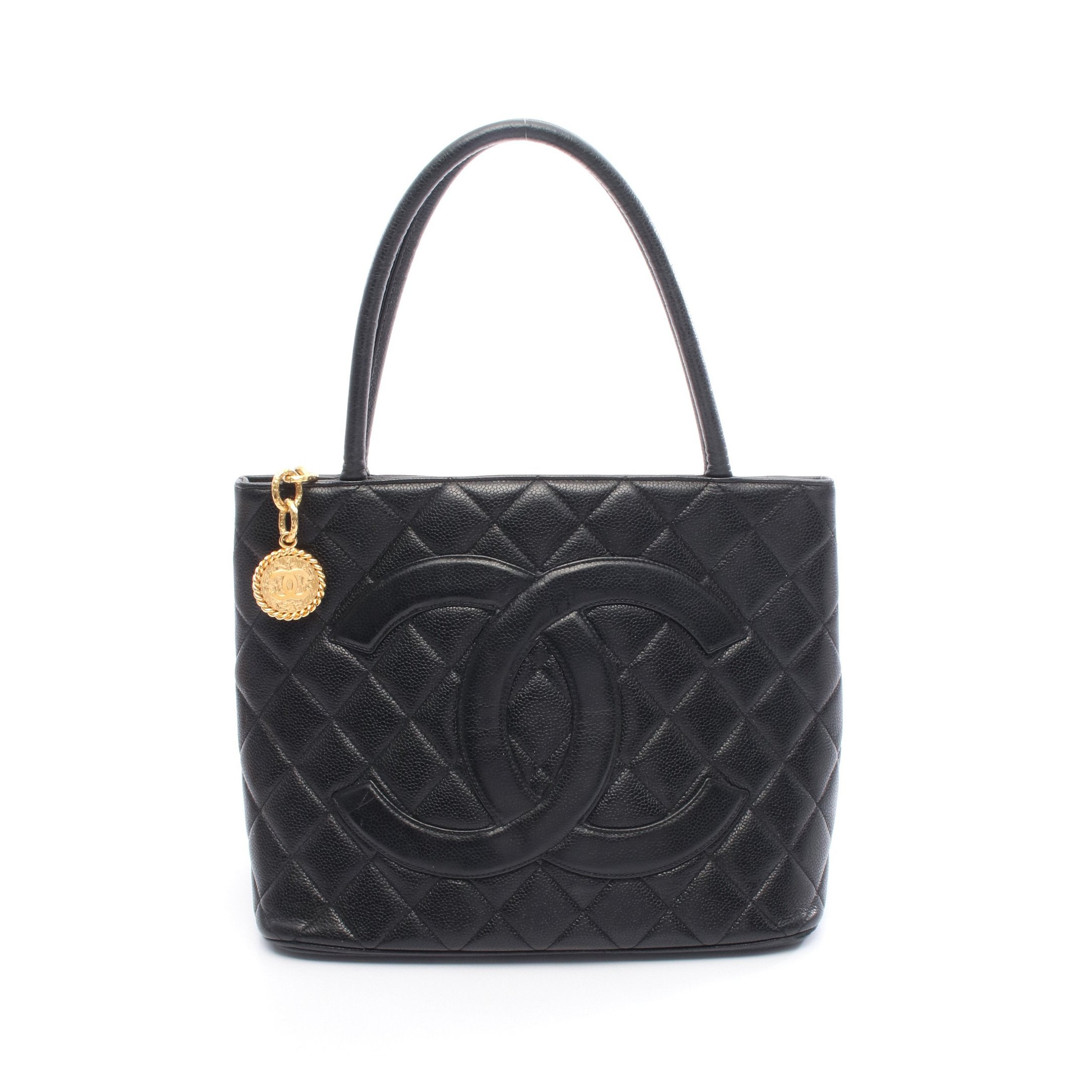 復刻トート ハンドバッグ トートバッグ キャビアスキン ブラック