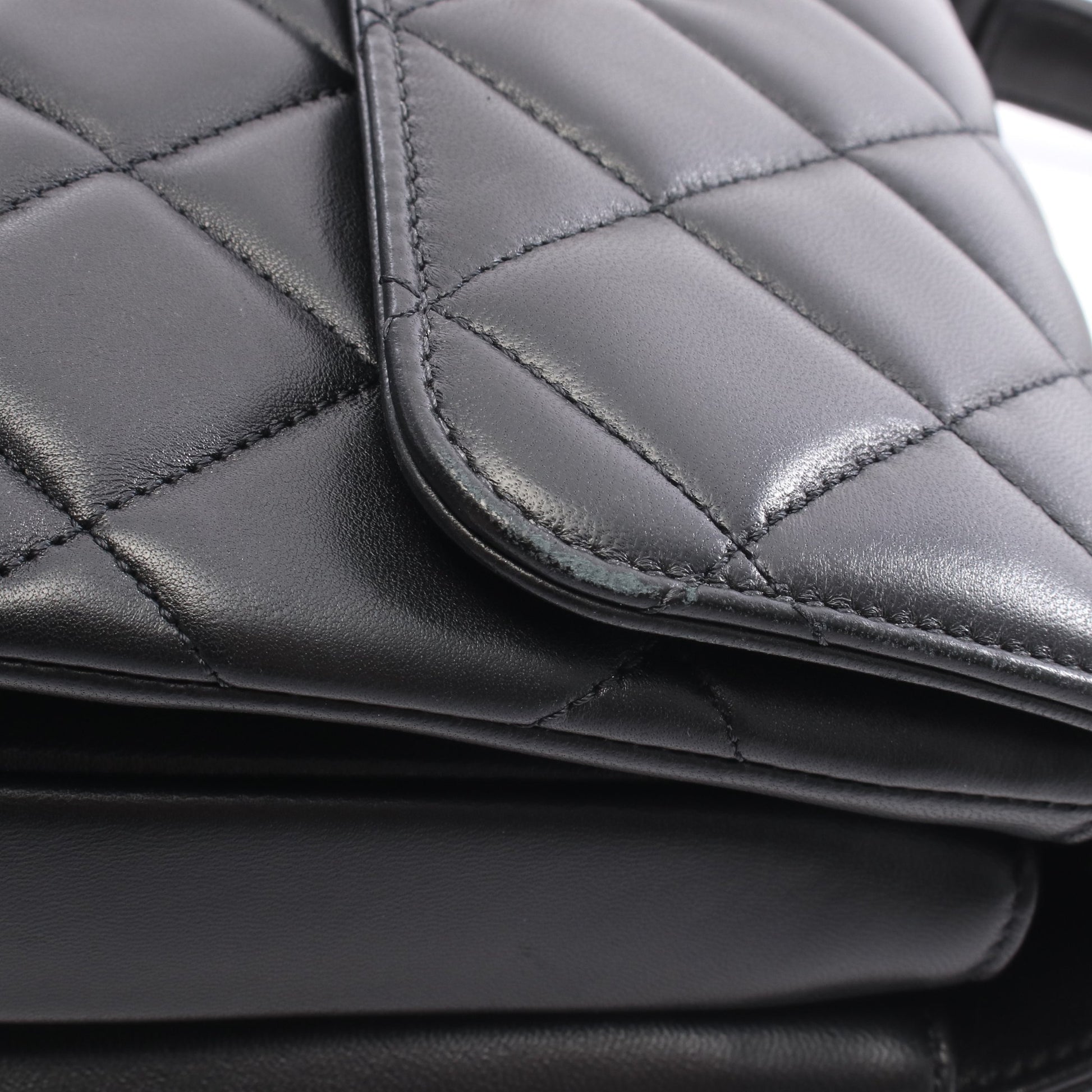 ショルダーバッグ スモール トップハンドル フラップ チェーンショルダーバッグ ラムスキン ブラック ゴールド金具 2WAY シャネル バッグ CHANEL