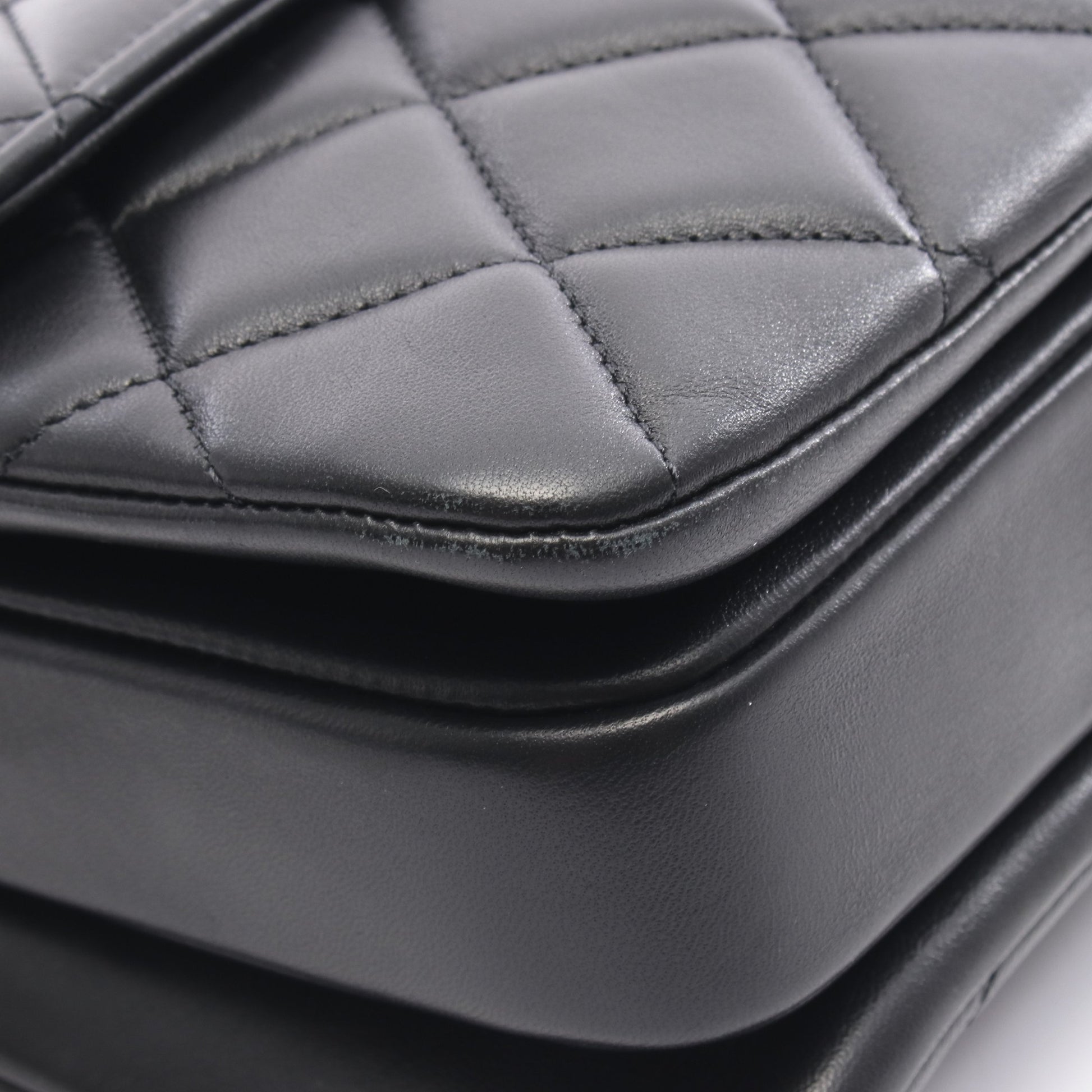 ショルダーバッグ スモール トップハンドル フラップ チェーンショルダーバッグ ラムスキン ブラック ゴールド金具 2WAY シャネル バッグ CHANEL