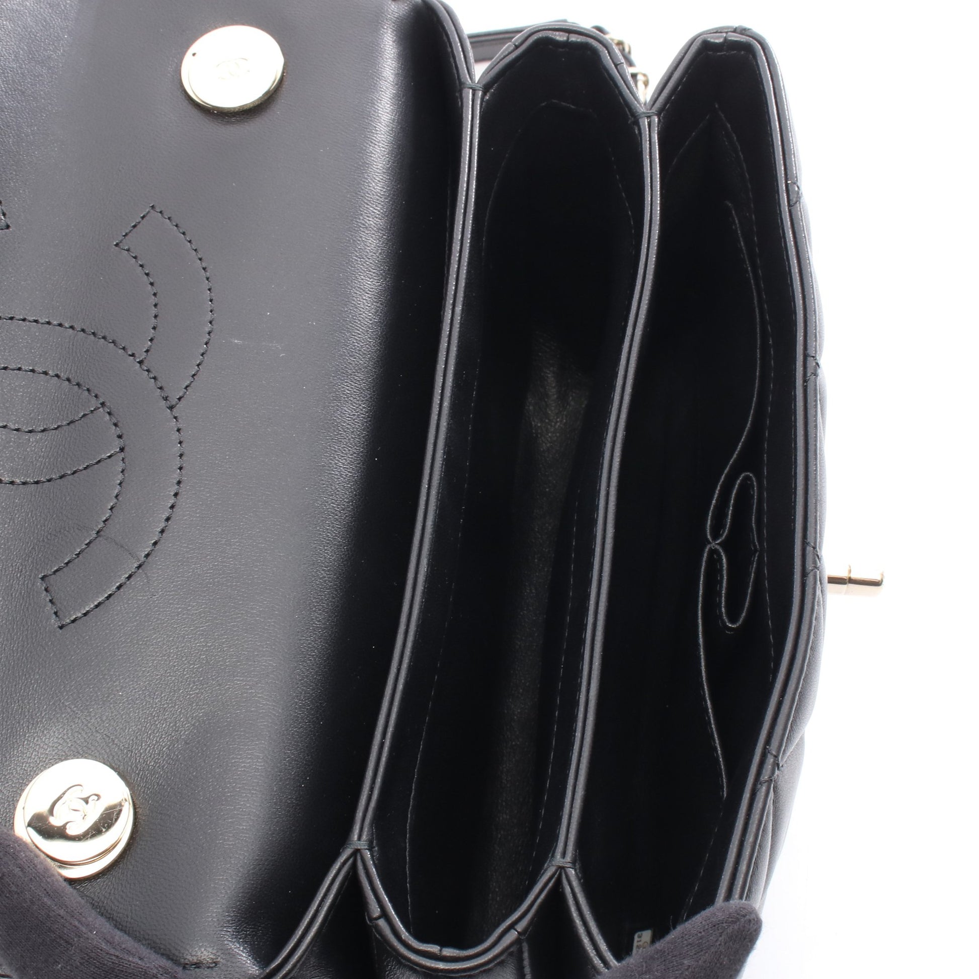 ショルダーバッグ スモール トップハンドル フラップ チェーンショルダーバッグ ラムスキン ブラック ゴールド金具 2WAY シャネル バッグ CHANEL