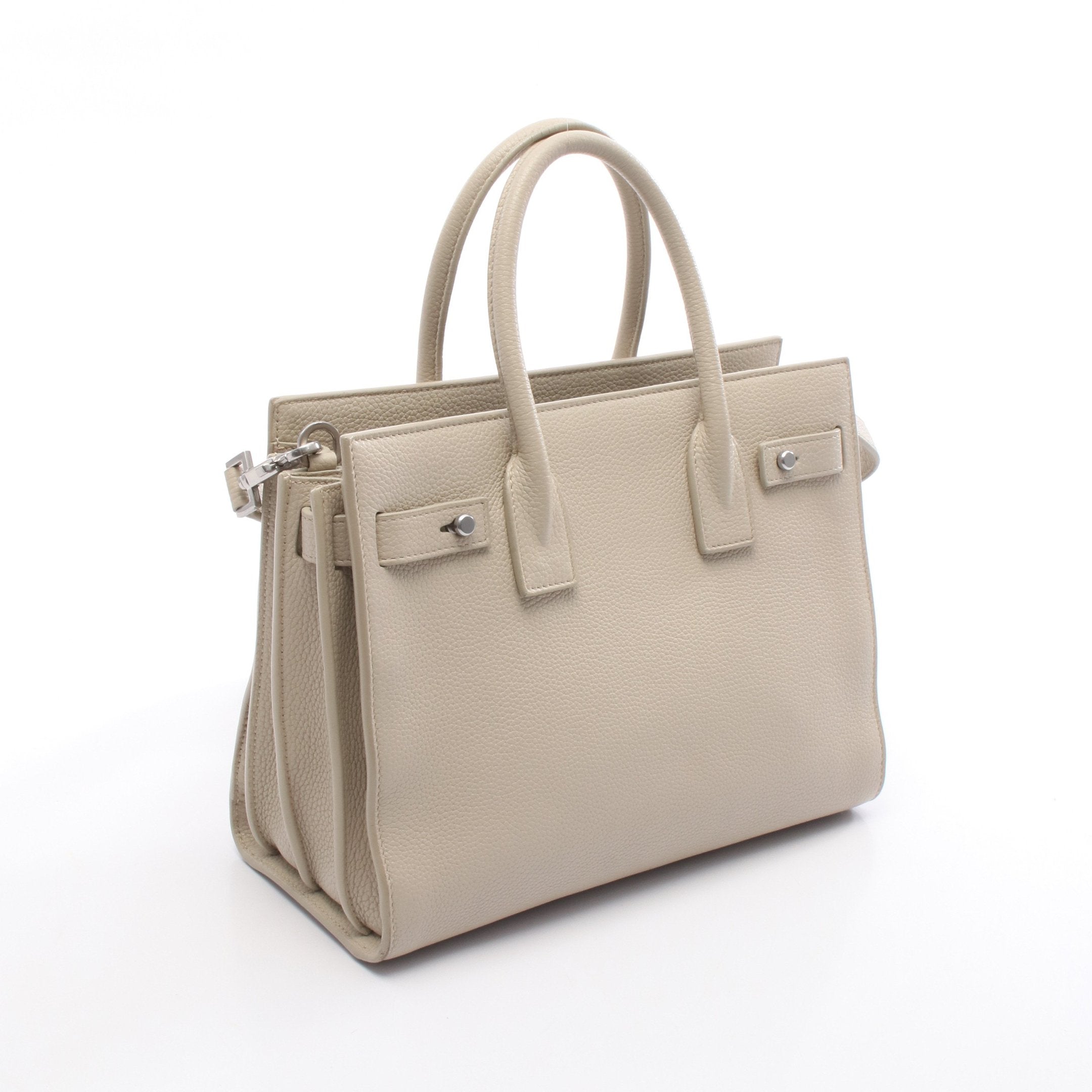 サック ド ジュール ハンドバッグ レザー アイボリー 2WAY サン