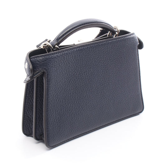 ピーカブー ISeeU アイシーユー エックスクロス ハンドバッグ レザー ネイビー 2WAY フェンディ バッグ FENDI