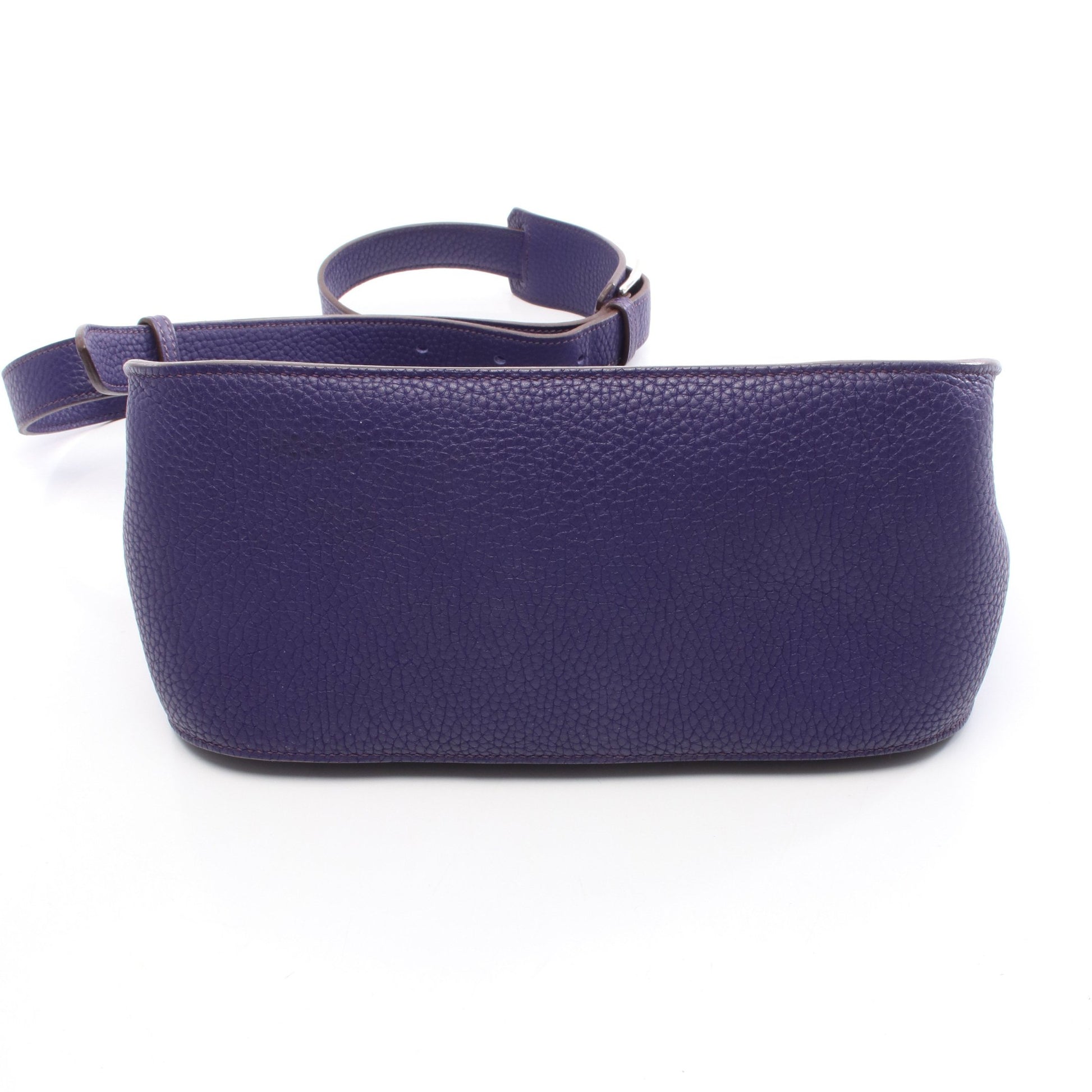 ジプシエール28 アイリス ショルダーバッグ トリヨンクレマンス パープル シルバー金具 □O刻印 エルメス バッグ HERMES