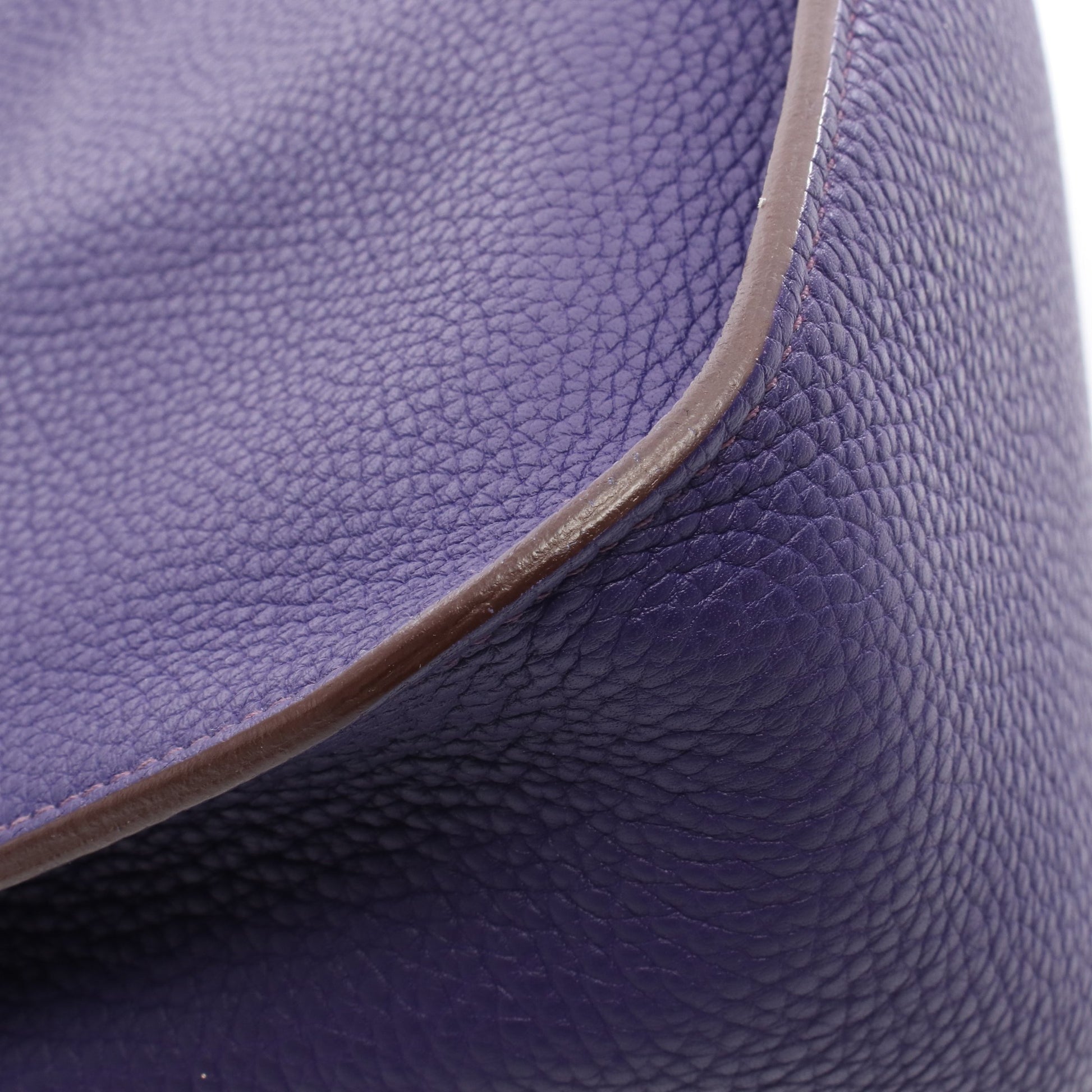 ジプシエール28 アイリス ショルダーバッグ トリヨンクレマンス パープル シルバー金具 □O刻印 エルメス バッグ HERMES