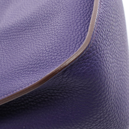 ジプシエール28 アイリス ショルダーバッグ トリヨンクレマンス パープル シルバー金具 □O刻印 エルメス バッグ HERMES