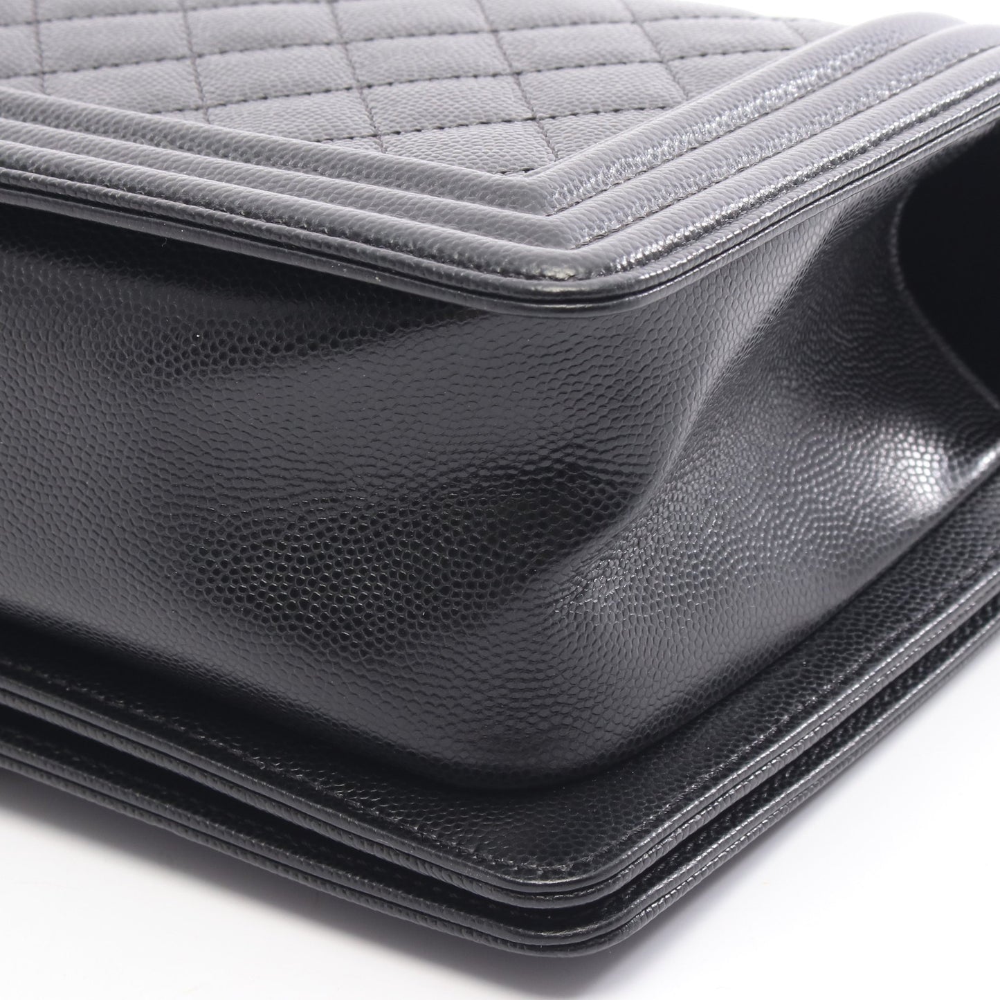 ボーイシャネル チェーンショルダーバッグ キャビアスキン ブラック シルバー金具 シャネル バッグ CHANEL