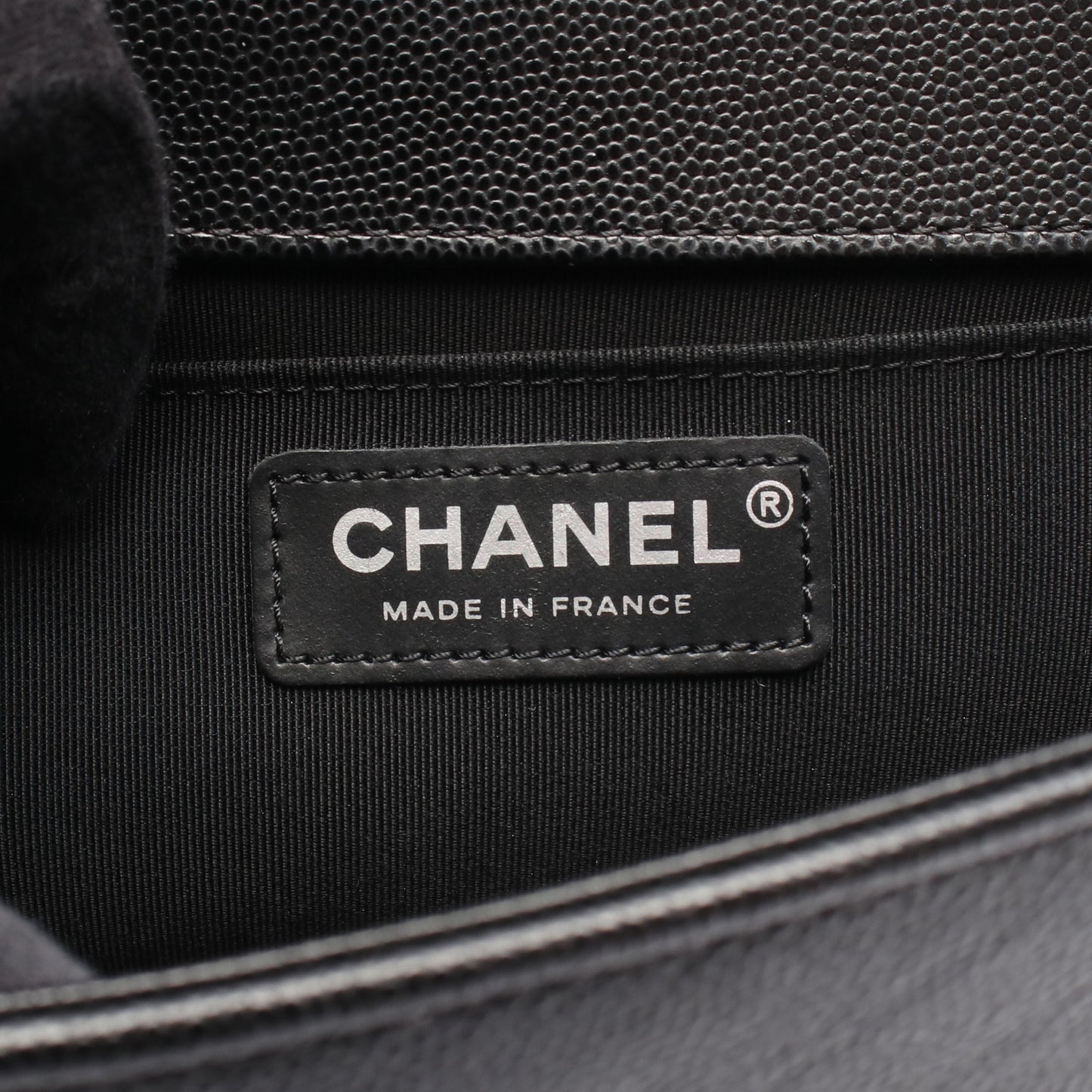 ボーイシャネル チェーンショルダーバッグ キャビアスキン ブラック シルバー金具 シャネル バッグ CHANEL