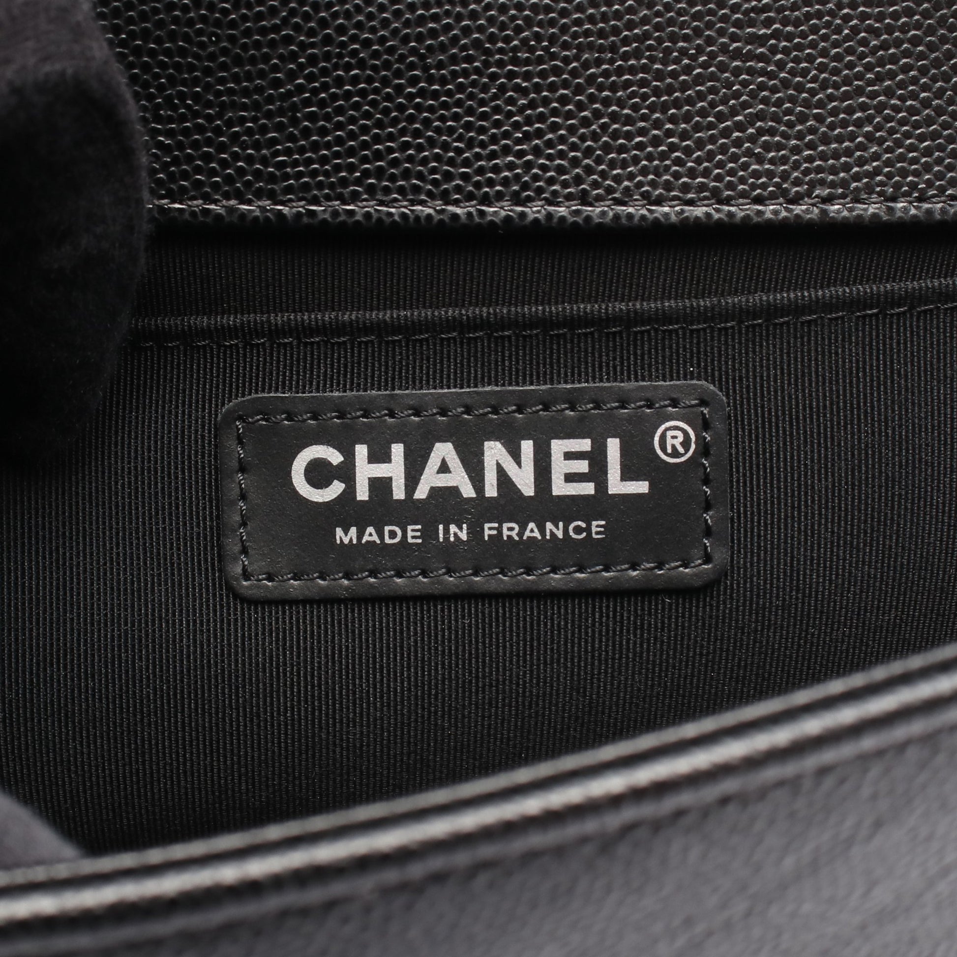 ボーイシャネル チェーンショルダーバッグ キャビアスキン ブラック シルバー金具 シャネル バッグ CHANEL