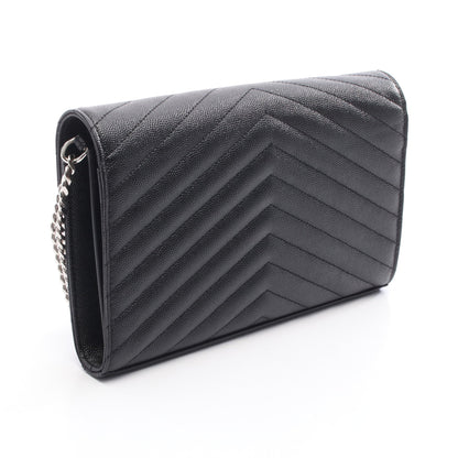 モノグラム サンローラン チェーンウォレット レザー ブラック イヴサンローラン バッグ YVES SAINT LAURENT